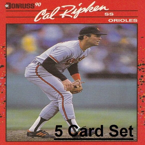 Cal Ripken MLB Card Collection - 5 Baltimore Orioles MLB Cards - Picture 1 of 6